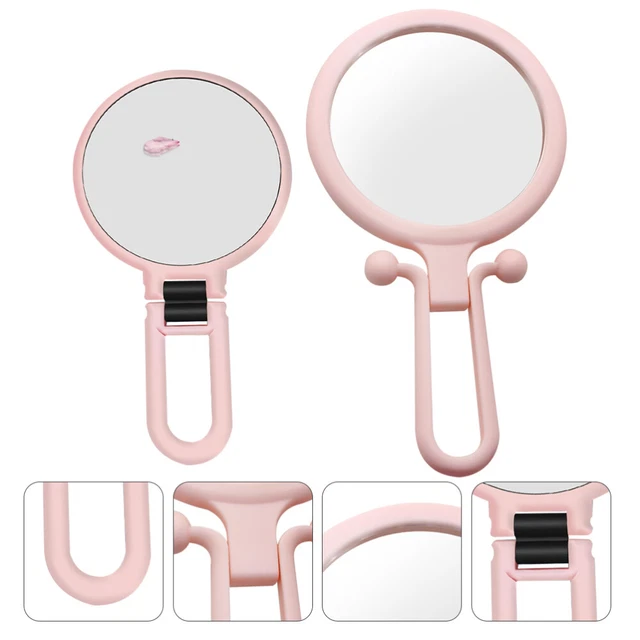 2pcs Lovely Makeup Mirror Specchio domestico adorabile specchio cosmetico rosa
