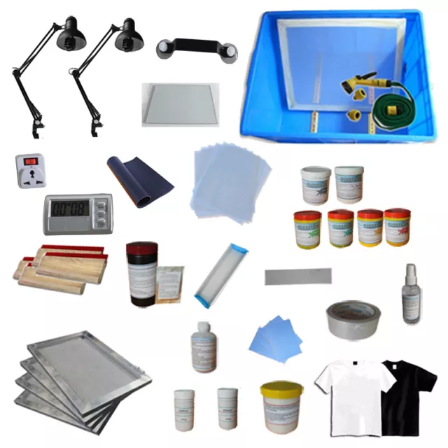 TECHTONGDA T-Shirt Silk Screen Printing Equipments & Materials Kit Simple Type A