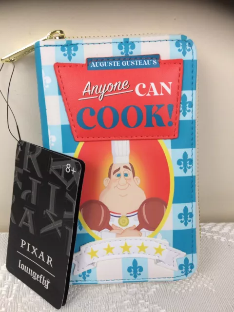 Loungefly Disney Ratatouille anniversary cook book zip wallet purse  Pixar Vegan