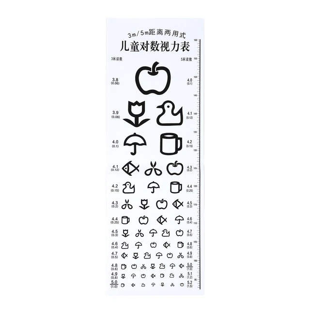 Eyesight Chart Household Preschool Color Poster School Eye Chart