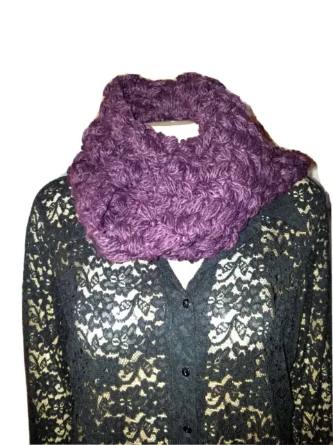 Collection Eighteen Burgundy Snood Cowl Infinity Scarf EUC