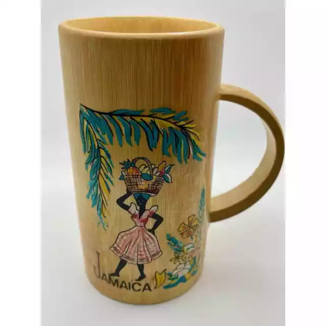 Vintage Bamboo Mug - Jamaica - With Handle