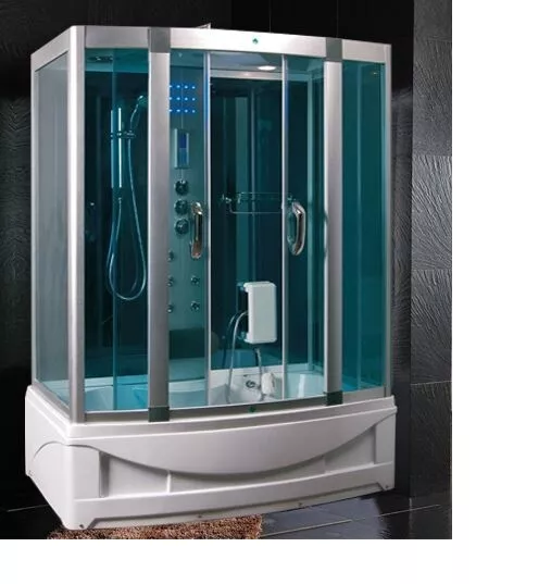Box doccia Idromassaggio 150x90 cabina con Vasca Sauna Bagno Turco bluetooth |Br