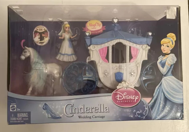 NIB NEW Disney Princess Cinderella Wedding Carriage Mattel 2011 - Rare