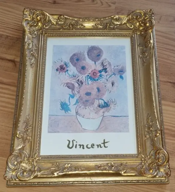 Vincent Van Gogh Sonnenblumen Holzrahmen Kunst gerahmter Druck