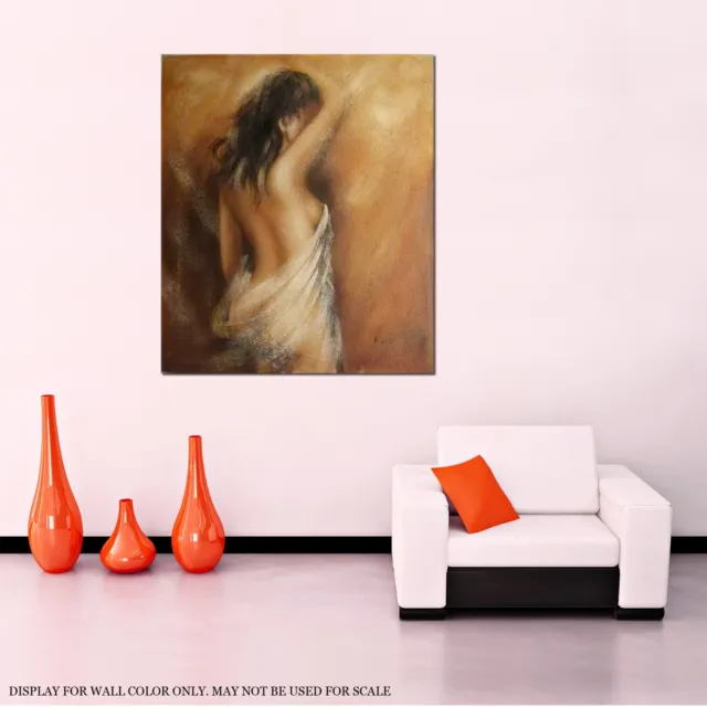 Framed! Huge Canvas Wall Art Nude Oil Painting Modern Decor Hand Painted 2