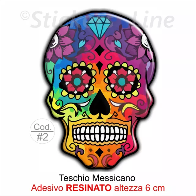 Pour Tete de Mort Mexicain Mod. 02 Crânes Mexicaines Auto Moto Campeur Etc.
