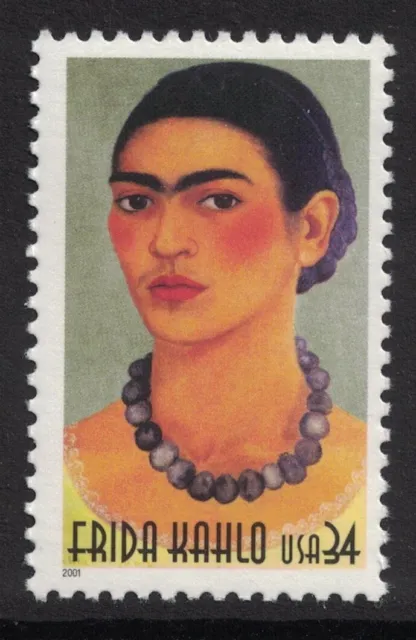 Scott 3509- Frida Kahlo, Artiste Portrait- MNH 34c 2001- Inutilisé Mint Tampon