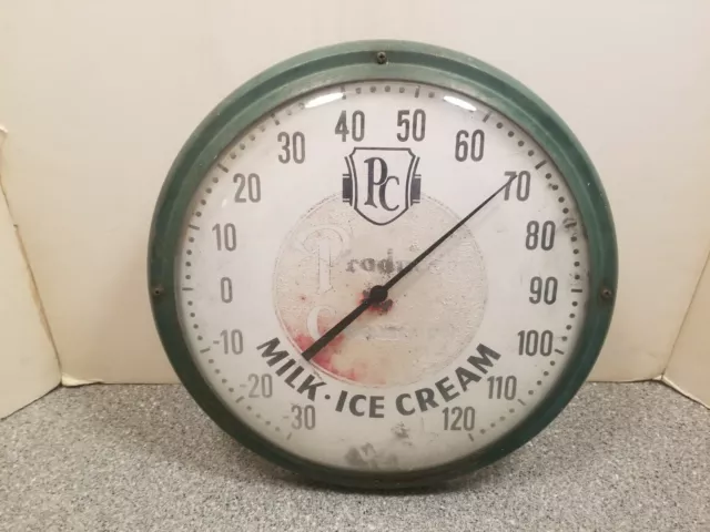 Vintage Producers Creamery Milk Ice Cream Advertising Thermometer  13 3/4"