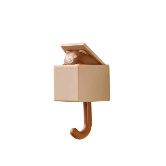 Cute Cat Hook Seamless Washroom Bedroom Door Hanger Key Umbrella Towel Cap Hook