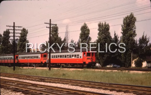Duplicate Slide CA&E #460 Wheaton Chicago Line 1952 Chicago/Aurora/Elgin CNW