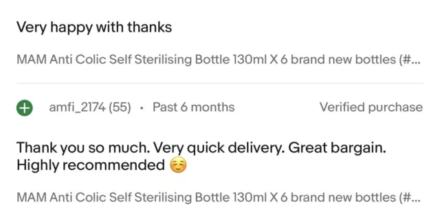 MAM Anti Colic Self Sterilising Bottle 130ml X 10 brand new bottles 2