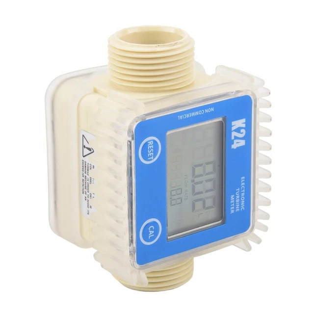 Compteur de turbine MINI Numérique Débitmètre à turbine Compteur de débit de carburant 15-120L 1NPT(rouge