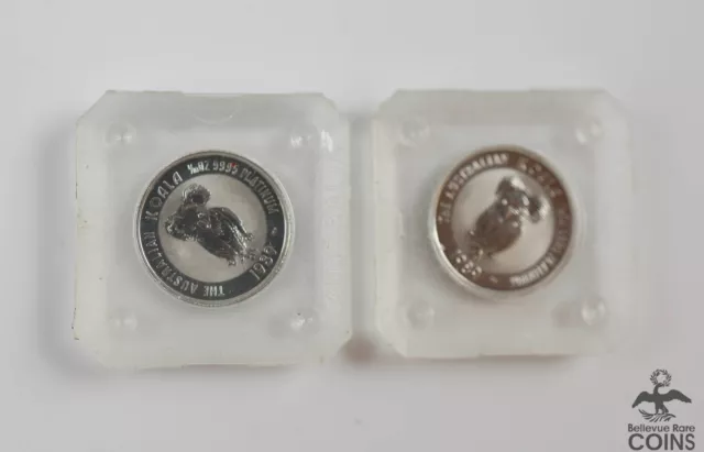 Lot of 2: 1989 Australia Koala .9995 Platinum 1/10oz Coins