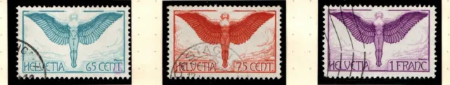 Schweiz Briefmarken Flugpost Luftpost 1924 gestempelt Michel 189-191 (CH13)