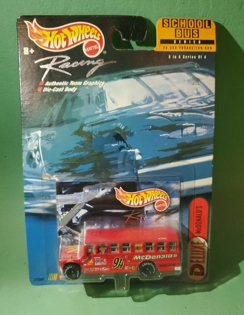 VOITURE MOULÉE SOUS pression Hot Wheels Racing School Bus Series NASCAR