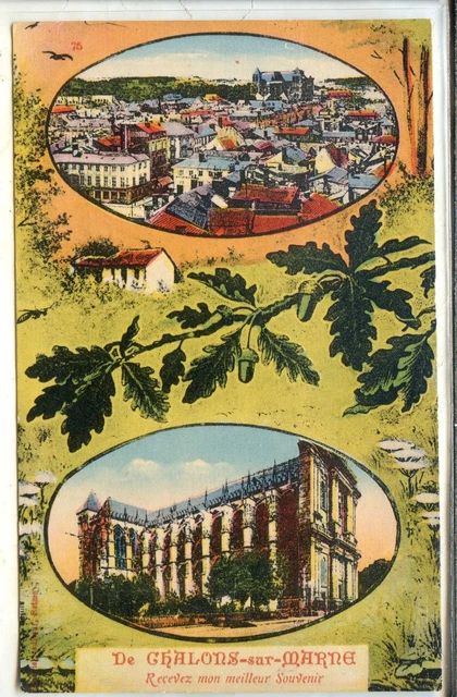 CP 51 Marne - Châlons-sur-Marne - Recevez mon meilleur souvenir