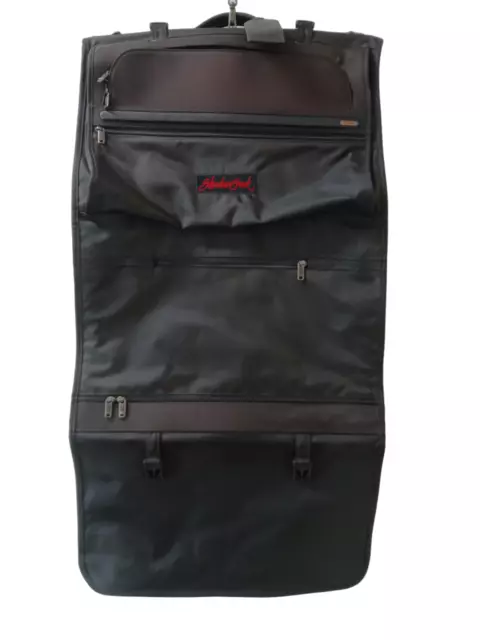 TUMI Alpha Tri-Fold Garment Bag Model 22133D4 Black "Shadow Creek" Monogram READ