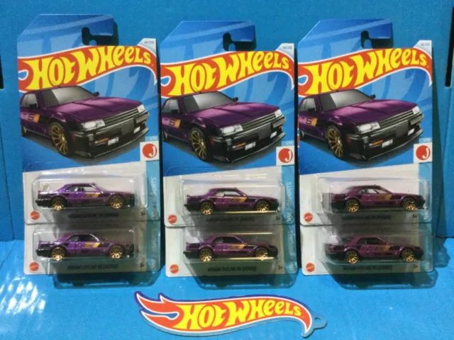 2024 Hot Wheels New B Case 82 Nissan Skyline Rs Kdr30 R30 #44 Purple Jdm