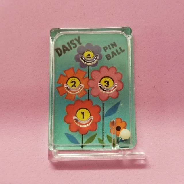 CRACKER JACK PRIZE 1970s plastic PINBALL PIN BALL Game DAISY 4.95