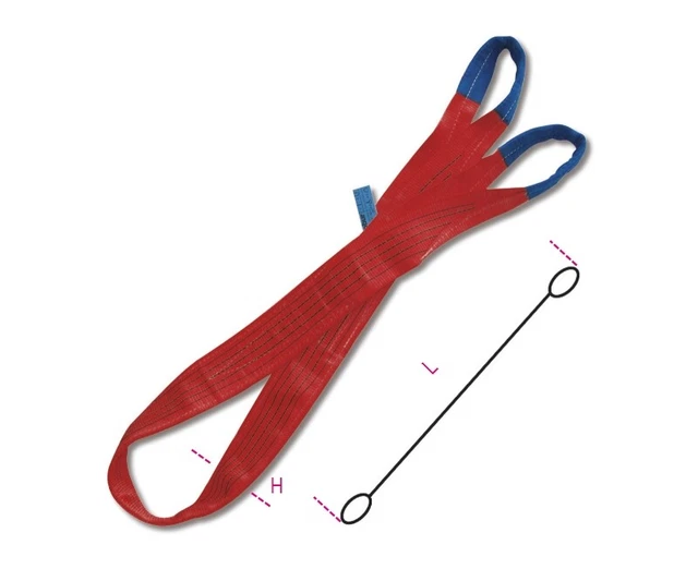 Robur 8158 8M 5T Sollevamento Tela Fionda Con Rinforzato Occhi (Rosso) 081580080