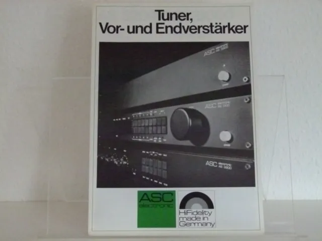 ASC Tuner, Vor- und Endverstärker HiFi Katalog Vintage  1980  Prospekt