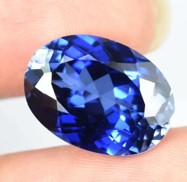 100% Natürlich Blauer Saphir 16 Karat Schöne Ovale Form 17x12mm Lose Edelstein