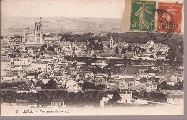Cpa Sens. Vue Generale. L.l. N°2. Ecrite..be