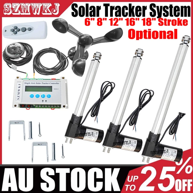 6000N SINGLE AXIS Solar Panel Tracking Controller Linear Actuator ...