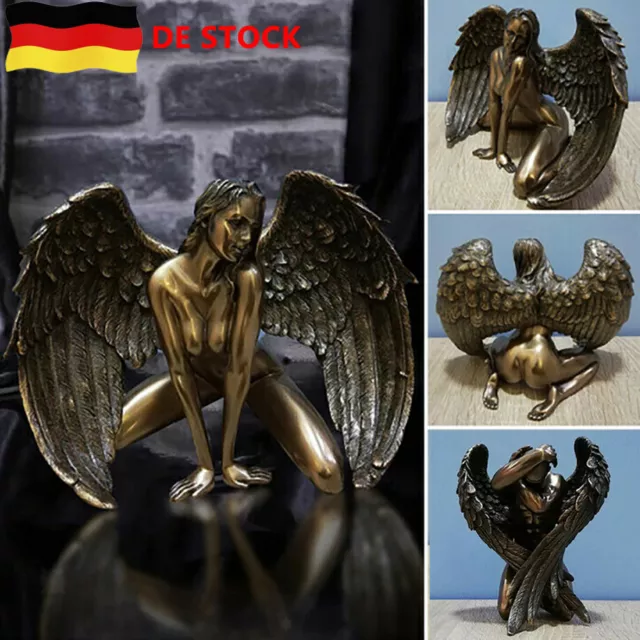 Nackte männliche/weibliche Harz Engelsstatue Ornament Skulptur Erotische Kunst