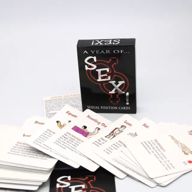 A Year of SEX! Adult Sexual Positioning Card Game 100,000 fantasies 54 Cards