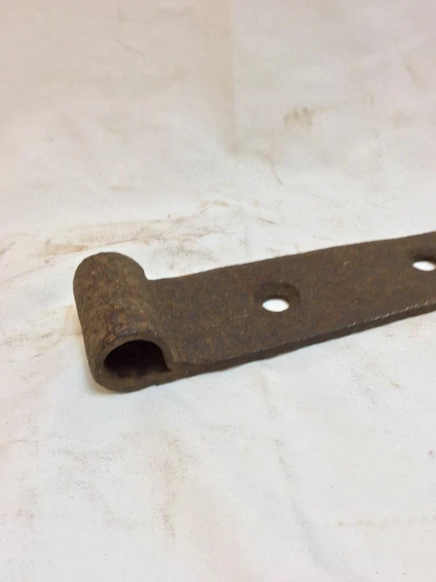 Antique Hand Forged Barn Hinge Strap Buckle 13" Wrought Iron 3