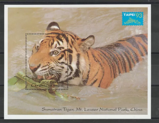 Grenada- Grenadine 1993 Fauna Tigre Di Sumatra 1 Bf  Mnh Mf58225