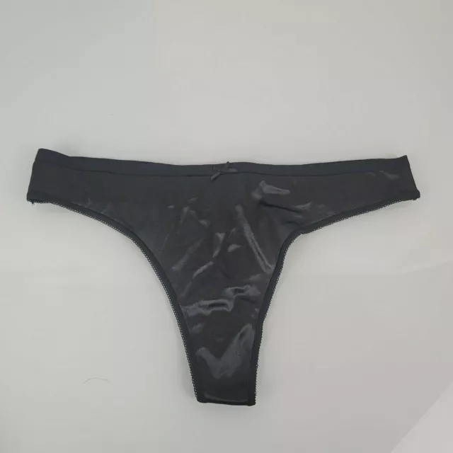 VINTAGE VICTORIAS SECRET Second Skin Satin Thong Panties 5 Small Cut Tag  $24.99 - PicClick