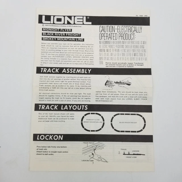 1979 LIONEL MIDNIGHT Flyer Black River Freight Smokey Mountain Line