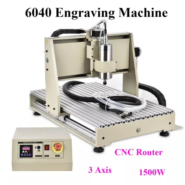 USB 3 Axis CNC 6040 Router Engraver DIY Milling Engraving Machine 220V 1500W VFD