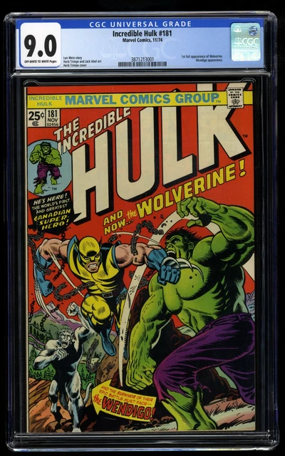 Incredible Hulk #181 CGC VF/NM 9.0 Off White to White 1st Wolverine!