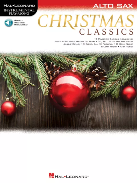 Christmas Classics for Alto Sax Solo Sheet Music 15 Songs Play-Along Book Audio