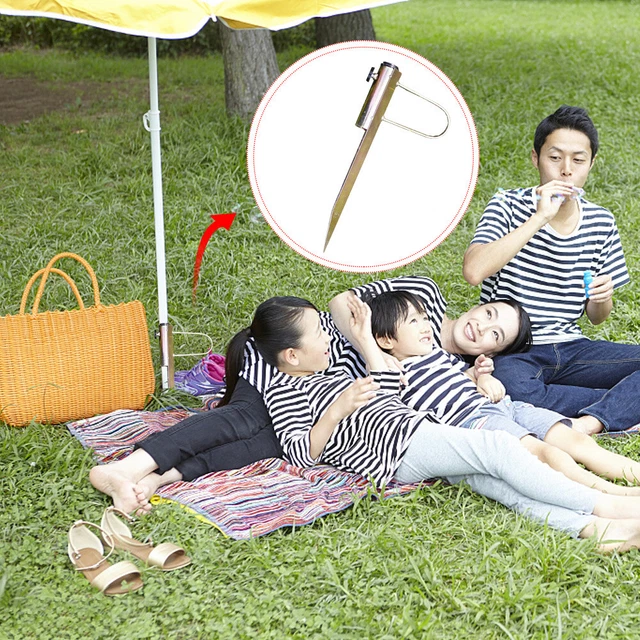 Heavy Duty Wind Protection Outdoor Ground Spike Fix Beach Umbrella Sand Anchor