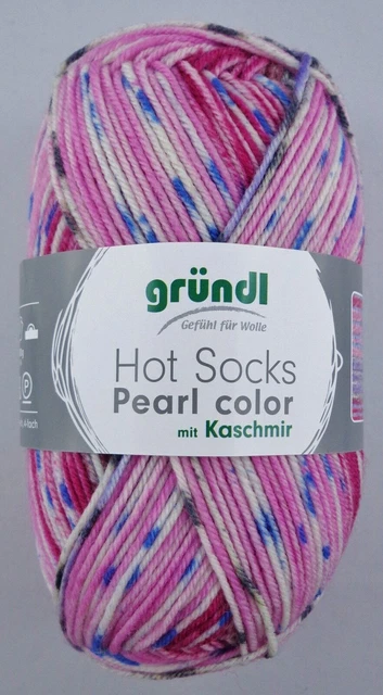 Gründl Hot Socks Pearl color mit Kaschmir 50 g Sockenwolle Strumpfwolle