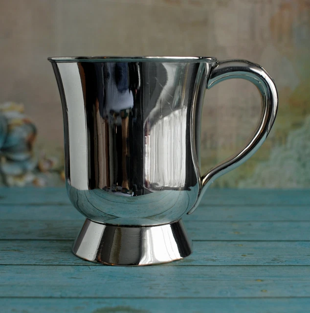 Antique c1840 Askew Maker Nottingham ½ Pint Silver Plated Tankard Fine Condition