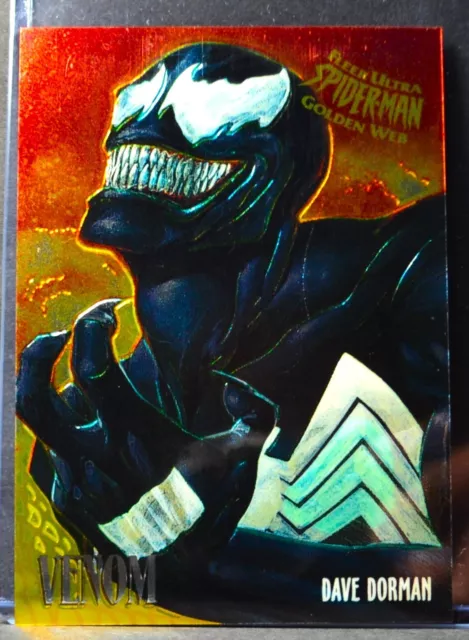 1995 Fleer Ultra Spiderman "Venom" Ltd Ed Golden Web Insert Card No. 8 of 9 NM