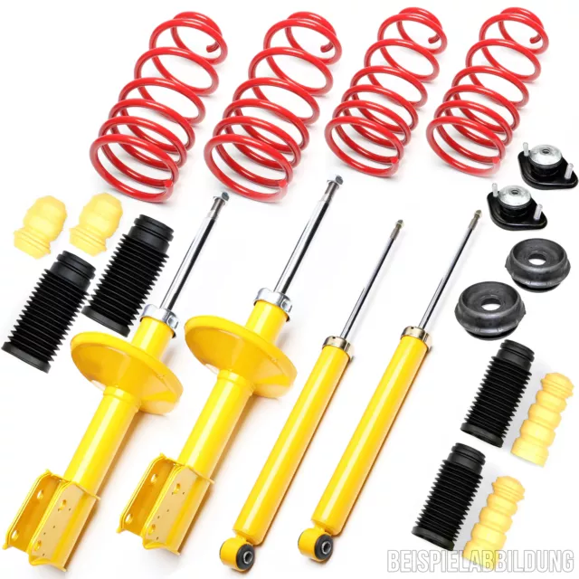 Assetto sportivo 45 45 + cuscinetto a cupola + tappi polvere - Audi A3 8P 2.0TDI 55 mm molla.