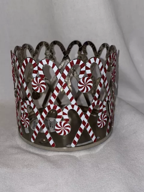 Soporte para velas Bath & Body Works Peppermint Cane Lane 3 mecha 14,5 oz