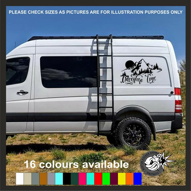 CAMPER VAN MOTORHOME Large Adventure Vinyl Sticker Decal Mountain
