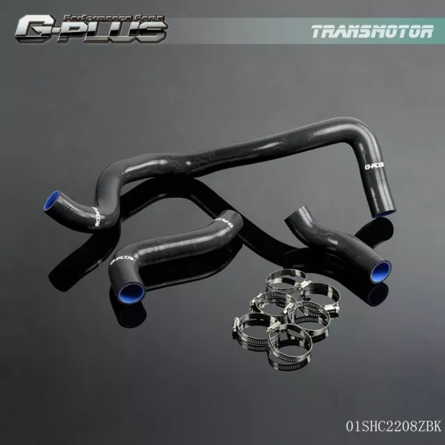 Fit For VW MK4 Golf /Bora Audi A3 1.8T 20VT Silicone Radiator Coolant Hose Black