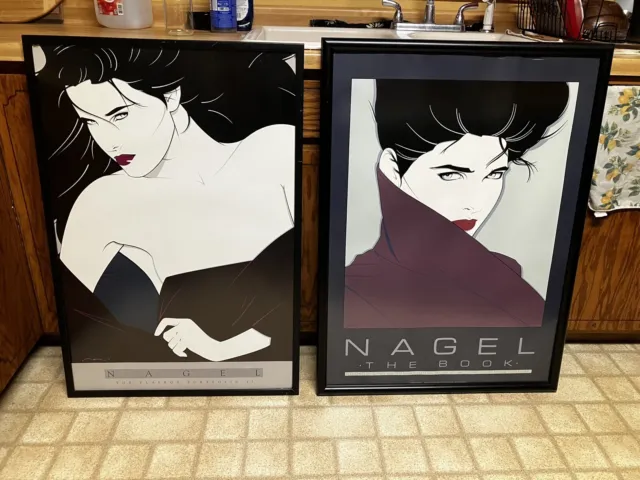 2  Framed Posters Patrick Nagel  The Book Poster Print Playboy Portfolio II 38in