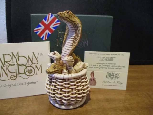 Harmony Kingdom Fit For A King Cobra in Snake Basket UK Made  Box Figurine