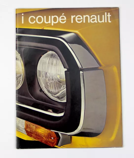Renault Brochure 1970 - Coupé Renault 15 TL - 177 TL - Rare Renault Brochure