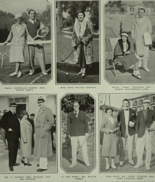 Cote D'Azur Society Nina Wilcox Putnam Lord Charles Hope 1931 Photo Article 5970